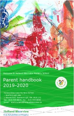 Parent handbook 2019-2020 - Holland Bloorview