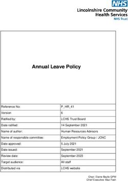 Annual Leave Policy - Lincolnshire Community Health ...