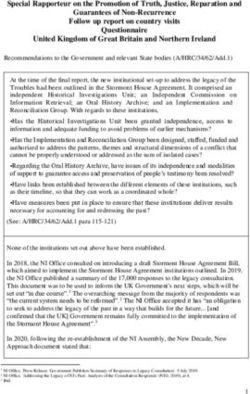 Special Rapporteur on the Promotion of Truth, Justice, Reparation and Guarantees of Non-Recurrence Follow up report on country visits ...