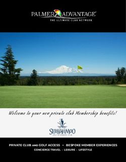 Welcome to your new private club Membership benefits! - PRIVATE CLUB and GOLF ACCESS BESPOKE MEMBER EXPERIENCES