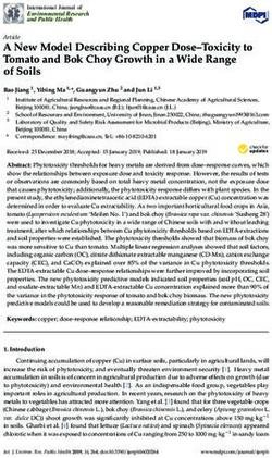 A New Model Describing Copper Dose-Toxicity to Tomato and Bok Choy Growth in a Wide Range of Soils