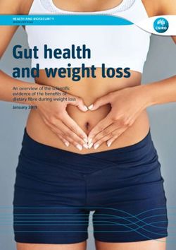 Gut health and weight loss - An overview of the scientific evidence of the benefits of dietary fibre during weight loss - CSIRO Total ...