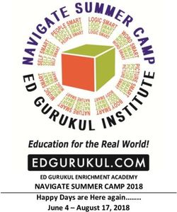 NAVIGATE SUMMER CAMP 2018 - Happy Days are Here again .. June 4 - August 17, 2018 ED GURUKUL ENRICHMENT ACADEMY
