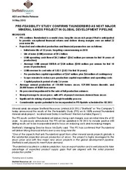 PRE-FEASIBILITY STUDY CONFIRMS THUNDERBIRD AS NEXT MAJOR MINERAL SANDS PROJECT IN GLOBAL DEVELOPMENT PIPELINE