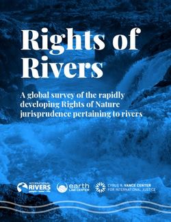 Rights of Rivers A global survey of the rapidly developing Rights of Nature jurisprudence pertaining to rivers