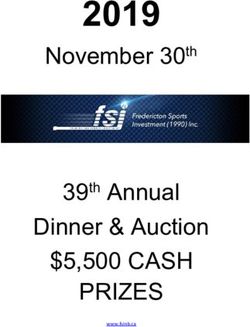 2019 $5,500 CASH 39 th Annual - Fredericton Sports Investment