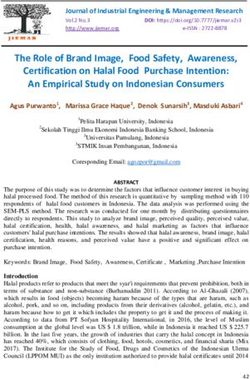 The Role of Brand Image, Food Safety, Awareness, Certification on Halal Food Purchase Intention: An Empirical Study on Indonesian Consumers ...