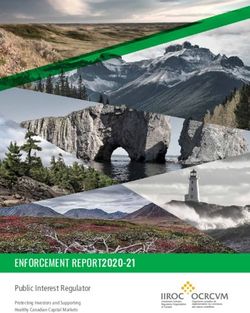 ENFORCEMENT REPORT 2020-21 - Public Interest Regulator Protecting Investors and Supporting Healthy Canadian Capital Markets - IIROC