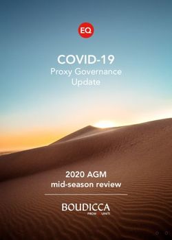 COVID-19 Proxy Governance Update - 2020 AGM mid-season review - Equiniti