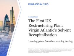The First UK Restructuring Plan: Virgin Atlantic's Solvent Recapitalisation - Virgin Atlantic's ...