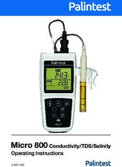Micro 800 Conductivity/TDS/Salinity - Operating Instructions - Palintest