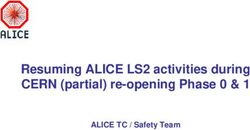Resuming ALICE LS2 activities during CERN (partial) re-opening Phase 0 & 1 - ALICE TC / Safety Team - CERN Indico