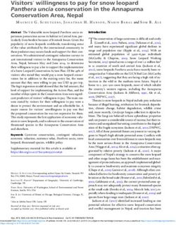 Visitors' willingness to pay for snow leopard Panthera uncia conservation in the Annapurna Conservation Area, Nepal