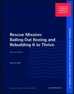 Rescue Mission: Bailing Out Boeing and Rebuilding It to Thrive - Maureen Tkacik March 23, 2020
