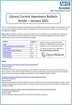 Library Current Awareness Bulletin Stroke - January 2021 - Airedale Education