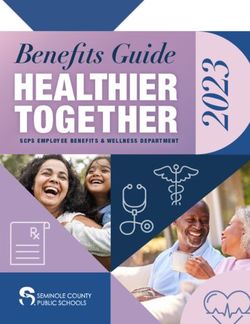 HEALTHIER TOGETHER Benefits Guide - SCPS EMPLOYEE BENEFITS & WELLNESS DEPARTMENT