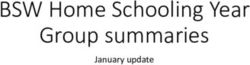 BSW Home Schooling Year Group summaries - January update