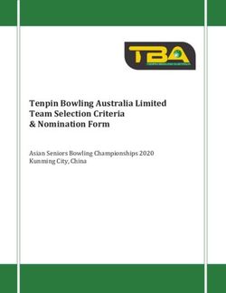 Tenpin Bowling Australia Limited Team Selection Criteria & Nomination Form - Asian Seniors Bowling Championships 2020 Kunming City, China
