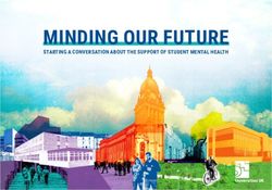 MINDING OUR FUTURE STARTING A CONVERSATION ABOUT THE SUPPORT OF STUDENT MENTAL HEALTH - Universities UK