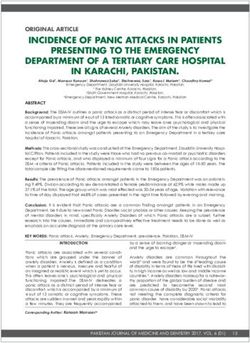 INCIDENCE OF PANIC ATTACKS IN PATIENTS - ORIGINAL ARTICLE - PJMD