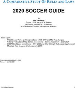 2020 SOCCER GUIDE A COMPARATIVE STUDY OF RULES AND LAWS