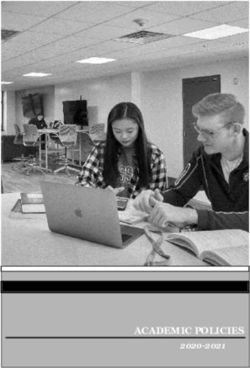 ACADEMIC POLICIES 2020-2021