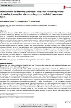 Montagu's Harrier breeding parameters in relation to weather, colony size and nest protection schemes: a long term study in Extremadura, Spain - KOPS