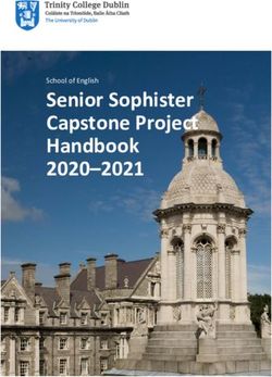 Senior Sophister Capstone Project Handbook 2020-2021 - School of English