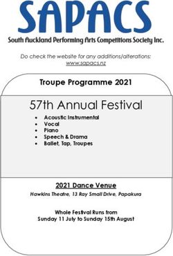 57th Annual Festival Troupe Programme 2021 - SAPACS