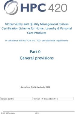 General provisions Global Safety and Quality Management System Certification Scheme for Home, Laundry & Personal Care Products - HPC 420