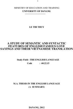 A STUDY OF SEMANTIC AND SYNTACTIC FEATURES OF ENGLISH FAMOUS LOVE SAYINGS AND THEIR VIETNAMESE TRANSLATION