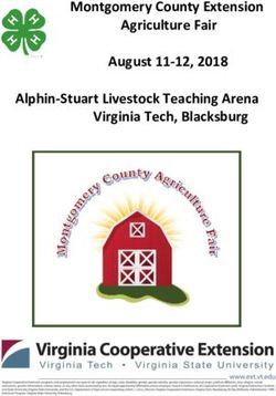 Montgomery County Extension Agriculture Fair August 11-12, 2018 Alphin-Stuart Livestock Teaching Arena Virginia Tech, Blacksburg