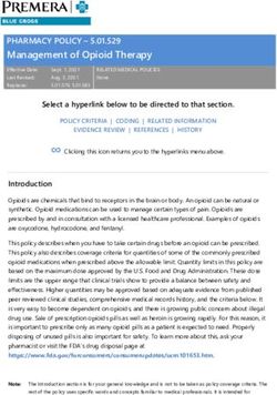 Management of Opioid Therapy - PHARMACY POLICY 5.01.529 - Premera Blue Cross