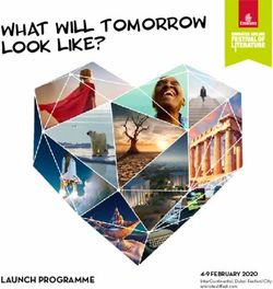 What will tomorrow look like? - LAUNCH PROGRAMME 4-9 FEBRUARY 2020 - Emirates Airline Festival of ...