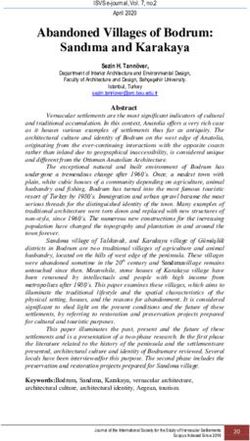 Abandoned Villages of Bodrum: Sandıma and Karakaya - ISVS e-journal, Vol. 1, no.1