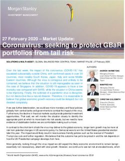 CORONAVIRUS: SEEKING TO PROTECT GBAR PORTFOLIOS FROM TAIL RISK