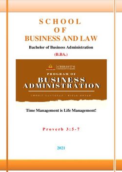 O F BUSINESS AND LAW (B.BA.) - Bachelor of Business Administration - Time Management is Life Management! Proverb 3:5-7 2021 - Christ's ...