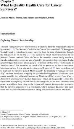 What Is Quality Health Care for Cancer Survivors?