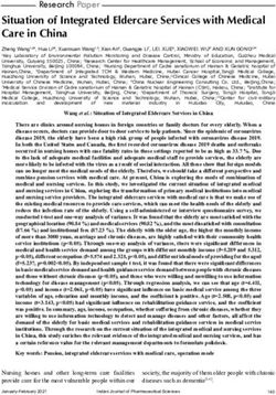 Situation of Integrated Eldercare Services with Medical Care in China
