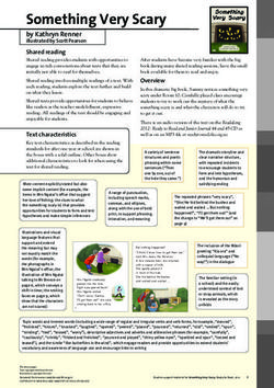 Something Very Scary by Kathryn Renner - Shared reading illustrated by Scott Pearson