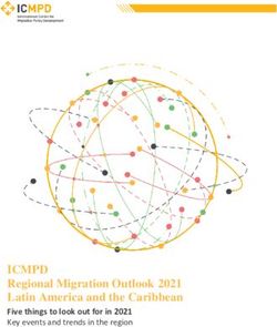 ICMPD Regional Migration Outlook 2021 Latin America and the Caribbean - Five things to look out for in 2021 Key events and trends in the region