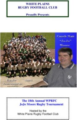 WHITE PLAINS RUGBY FOOTBALL CLUB - PROUDLY PRESENTS - THE 18TH ANNUAL WPRFC JOJO MOORE RUGBY TOURNAMENT HOSTED BY THE WHITE PLAINS RUGBY FOOTBALL CLUB