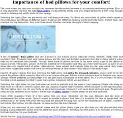 Importance of bed pillows for your comfort!