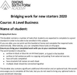 Bridging work for new starters 2020