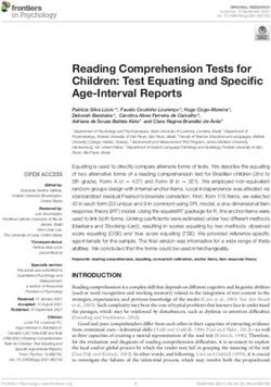 Reading Comprehension Tests for Children: Test Equating and Specific Age-Interval Reports - Frontiers