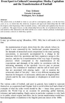 From Sport to Cultural Consumption: Media, Capitalism and the Transformation of Football