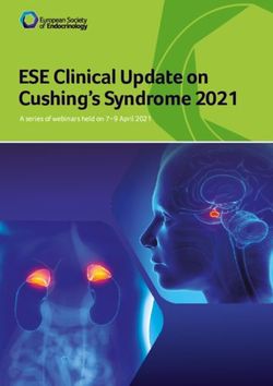 ESE Clinical Update on Cushing's Syndrome 2021 - A series of webinars held on 7 9 April 2021