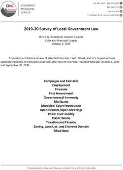 2019-20 Survey of Local Government Law - Colorado ...