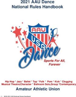2021 AAU Dance National Rules Handbook - S Amateur Athletic Union