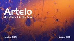 August 2021 Nasdaq: ARTL - June, 2021